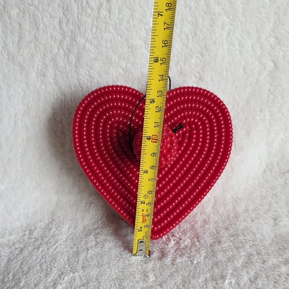 NWT Threshold Beaded Heart Valentine's Decorative Box Home decor, jewelry holder